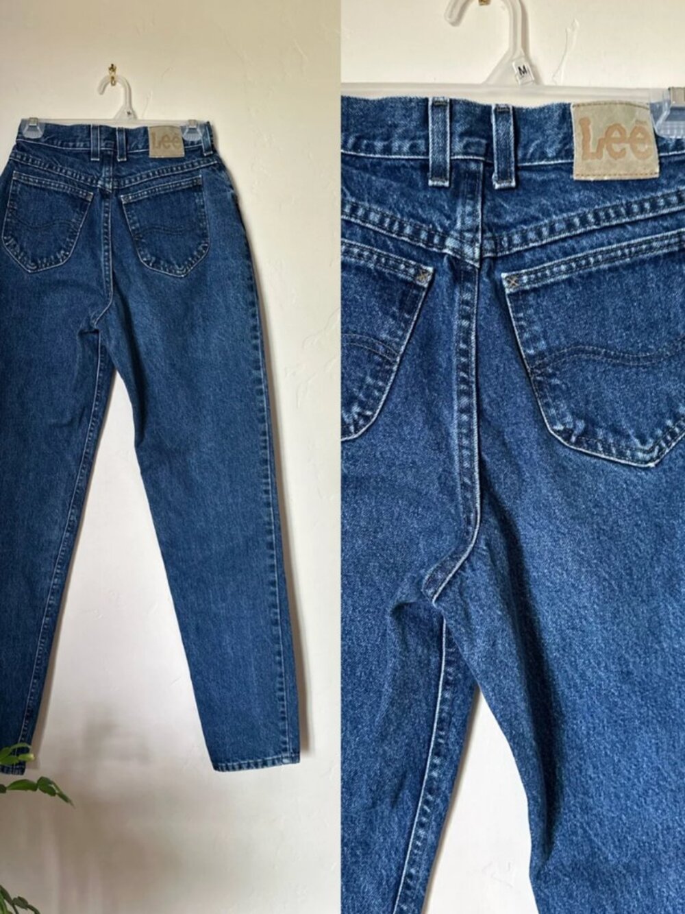 Vintage High Waist Lee Jeans: Dark Denim, Size 29x33